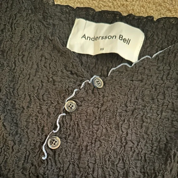 Anderson Bell black cotton cardigan SSENSE exclusive - Picture 5 of 8